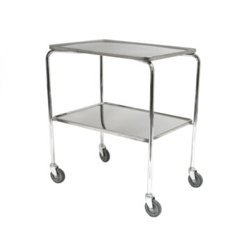 Instrumentbord rullvagn rostfritt stål 60x40cm