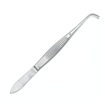 Pincett Iris Graefe med klo 1x2 starkt böjd 10cm