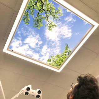 Skytak LED belysning med LED-ram 120x120x9cm