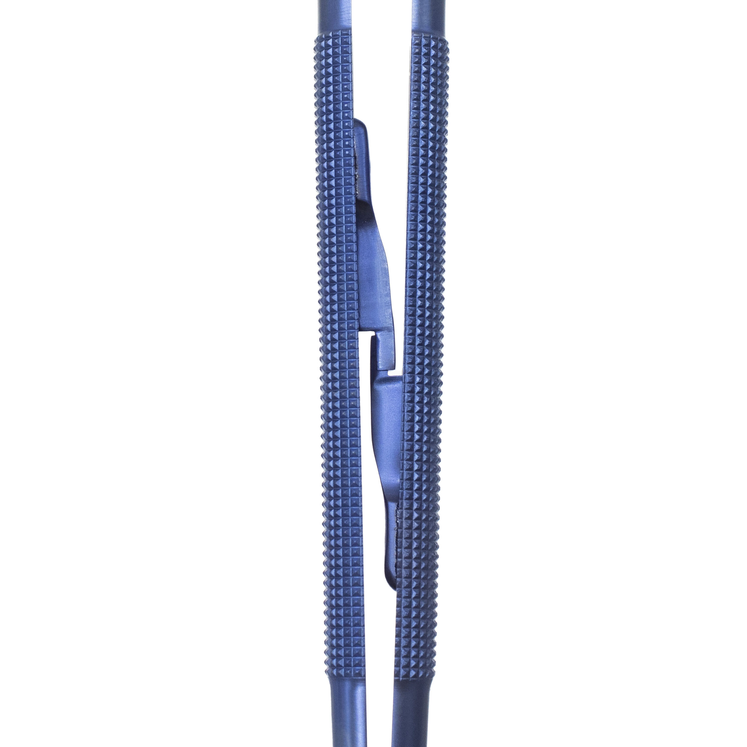 Nålförare micro titan böjd 1,1mm, diamantbelagda käftar 21cm med spärr